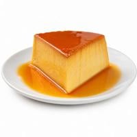 Fatia de pudim de leite condensado com calda